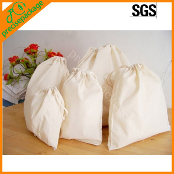 Recyclez le sac de cordon en coton naturel eco